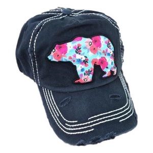 Floral mama bear hat